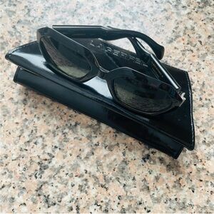 Karl Lagerfeld Black Men's Sunglasses with Case